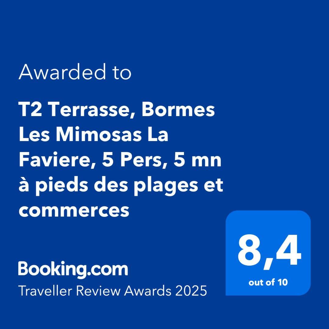 T2 Terrasse, Bormes Les Mimosas La Faviere, 5 Pers, 5 Mn A Pieds Des Plages Et Commerces Luaran gambar